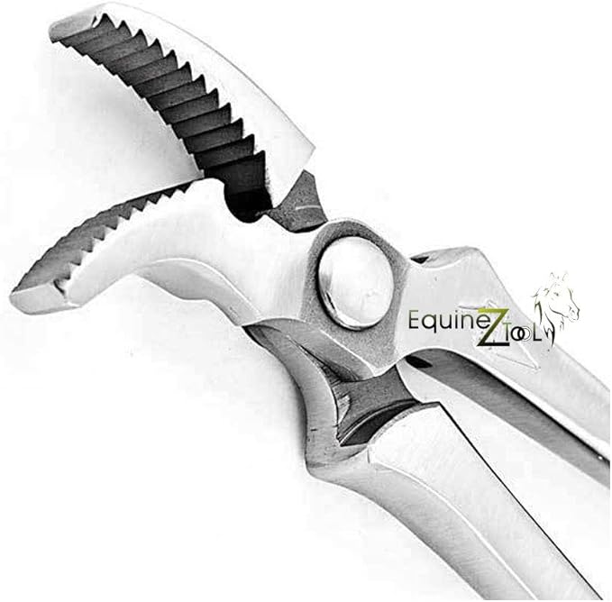 Hoof Curved Jaw Clincher–Professional Farrier Tool for Hoof Nail Removal,Clipping,Trimming, Vanadium Steel Plier,Durable Hoof Care Tool,Precision Grip for Horseshoeing &Hoof Maintenance