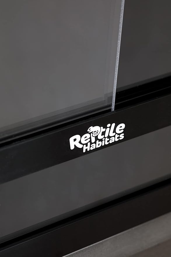 Reptile Habitats 4x2x2 (120 Gallon) Bearded Dragon Enclosure V2 PVC Panels, Glass Doors, Lightweight, Easy to Assemble, Heavy Duty Screen, Aluminum Frame