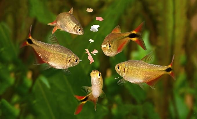 Aquatic Foods Inc. Flowerhorn Fish Ultra Red Color Enhancing 1.5mm-2mm Floating Pellets. Color Enhancing in 10-Days for Baby, Juvenile and Adult Flowerhorn…3-lbs 8oz Large Jar