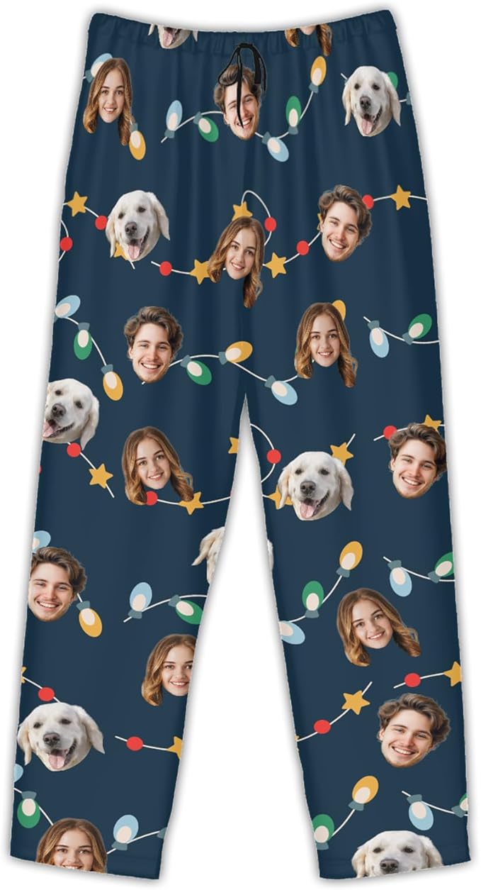 Personalized Pajama Pants For Men Women Custom Pajama Pants With Face Custom Face Pajamas Funny Customized Gifts