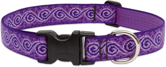 Large Dog Collar by Lupine 1" Wide Jelly Roll Design adjusts from 16" to 28"