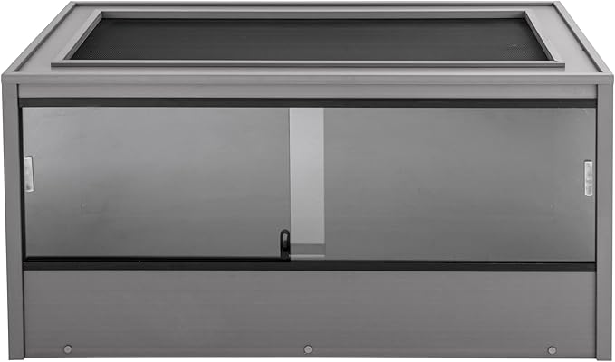 New Age Pet ECOFLEX Large Reptile Enclosure with Matching Cabinet Stand Set in Grey