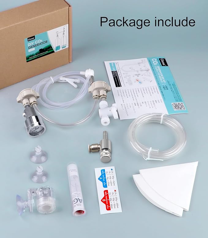 G211 Aquarium DIY CO2 Generator System Kit with Needle Valve & CO2 Diffuser