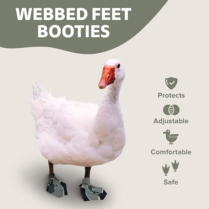 Duck Shoes for Injured Feet – Protective Neoprene Footwear for Ducks, Protective Shoes for Birds with Injured feet, Bumblefoot Relief - XL, 5.75” Max. Inside Width - Gray Camouflage