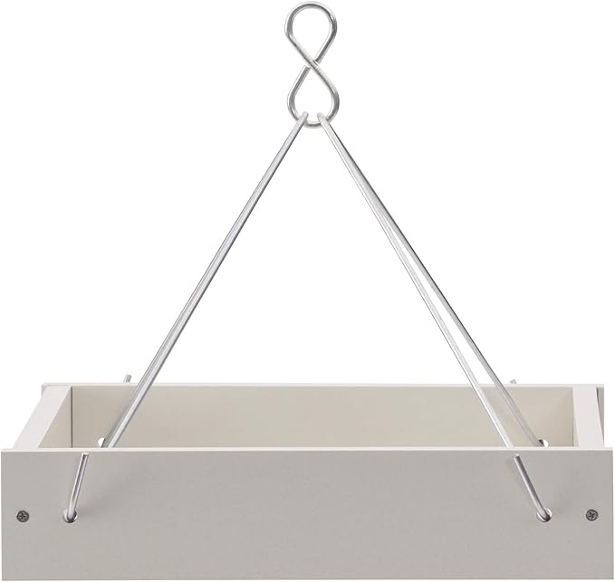 Birds Choice GSHPF100 Tray Feeder, Recycled Hanging Tray Bird Feeder, Small, White