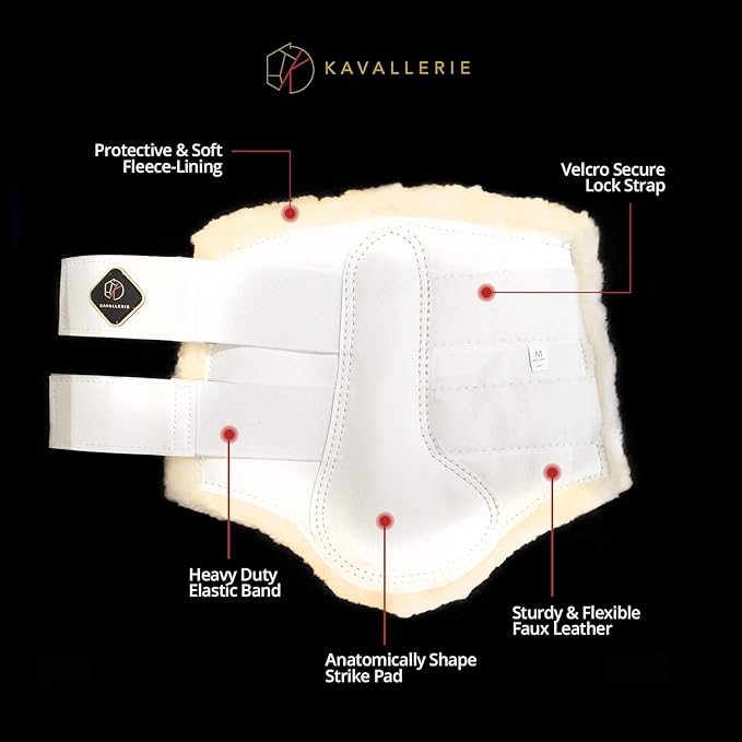 Kavallerie Classic Tendon Boots, Impact-Absorbing Material, Breathable & Evenly Distribute Pressure, Protect Tendon and Ligaments, Anti-Slip, Anti- Sore and Moisture Repellant Show Jumping Boots