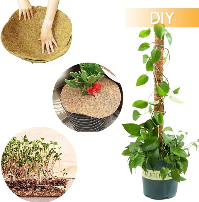 Coco Liner Roll, Extra Large 12x160 inch Natural Coconut Liners for Planter Flower Basket, Natural Coconut Fiber mat, Garden Decoration, Animal pet pad, Reptile