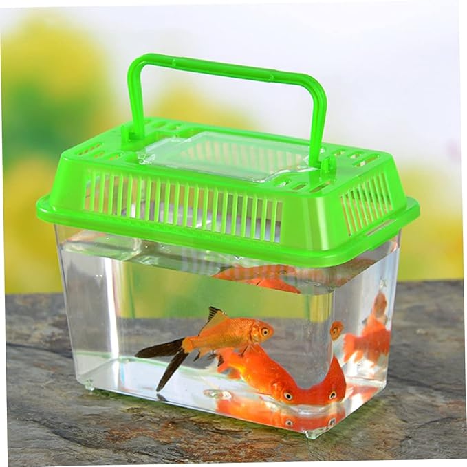 BESTOYARD Small Plastic Turtle Tank Portable Clear Fish Tank for Snakes Spiders and Small Pets Lightweight Reptile Breeding Container Multi-Purpose Terrarium for Home Use