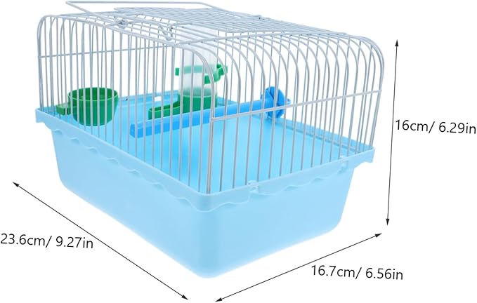 VANZACK Portable Birdcage Bird Carrying Carrier Parrot Cage Pet Travel Cockatiel Parrot Travel Carrier Pet Travel Travel Carrier Blue Iron