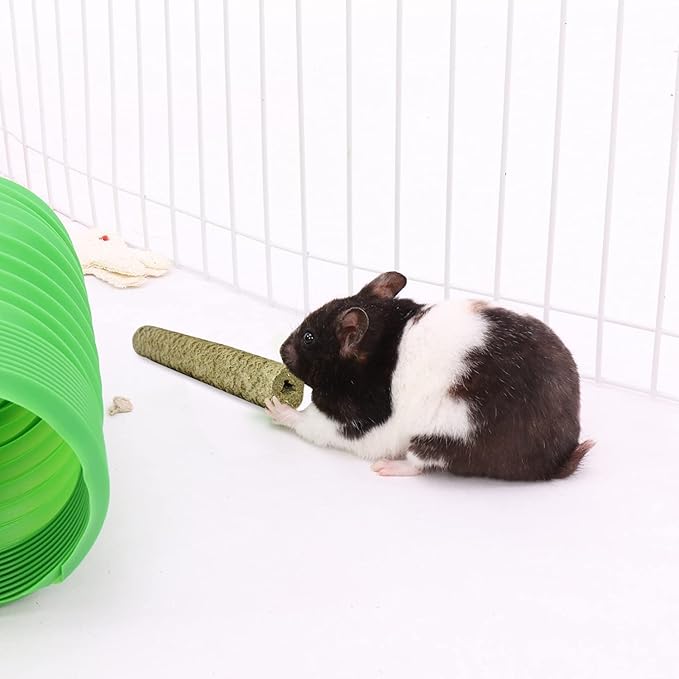 Timothy Puff Sticks - Healthy Natural Timothy Hay Chew Treat - High Protein, High Fiber - Guinea Pigs, Rabbits, Chinchillas, Prairie Dogs, Degus, Hamsters, Rats, Tortoises & Other Herbivores