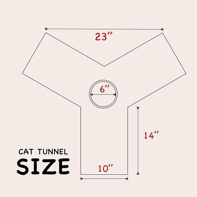 Tempcore 3-Way Collapsible Cat Tunnel Tube Toys with Peek Hole & Ball for Indoor Cats, Kittens & Puppies