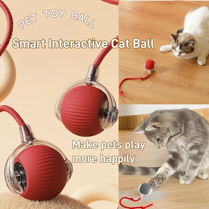 Interactive Cat Toys for Indoor Cats, Agility Move Cat Balls,Motion Activated Cat Balls, Cat Toys for Bored Indoor Cats（Green）