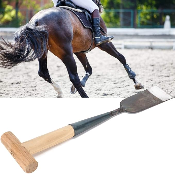 Steel Hoof Tool Shovel, Horseshoe Shovel Firm Manganese Steel Durable Horseshoe Clipping Trimming Livestock for Horseshoe， Farriers, Veterinarians, and Horsemen