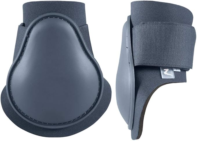 HORZE Chicago Fetlock Rear Boots | Lightweight, Adjustable, Jumping Horse Boots (Pair) - Dark Dark Blue - Horse