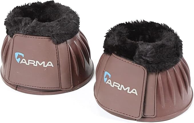 Shires Equestrian Equine Horse Arma Fleece Overreach Green Cob Bell Boots