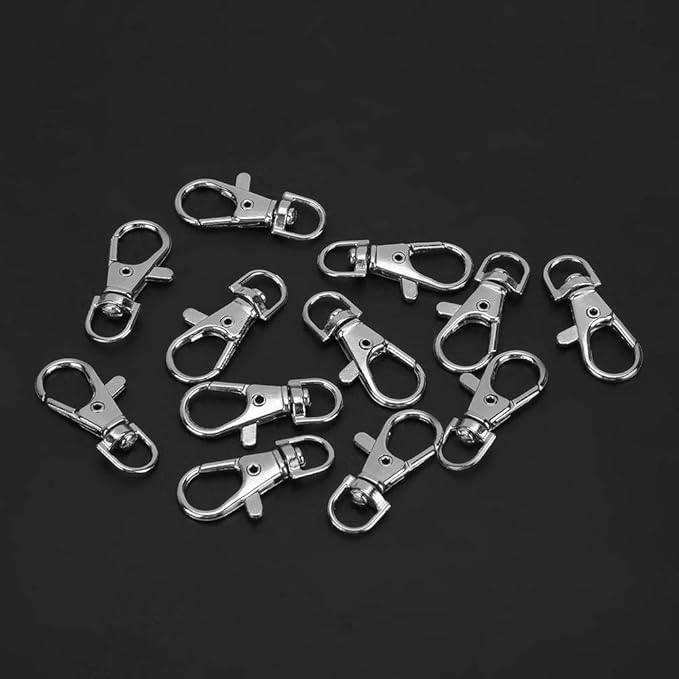 Pssopp 12Pcs Pet Birds Cage Metal Hook Clip Iron Anti-Escape Pet Bird Cage Door Buckle Lock Claw Snap Hook