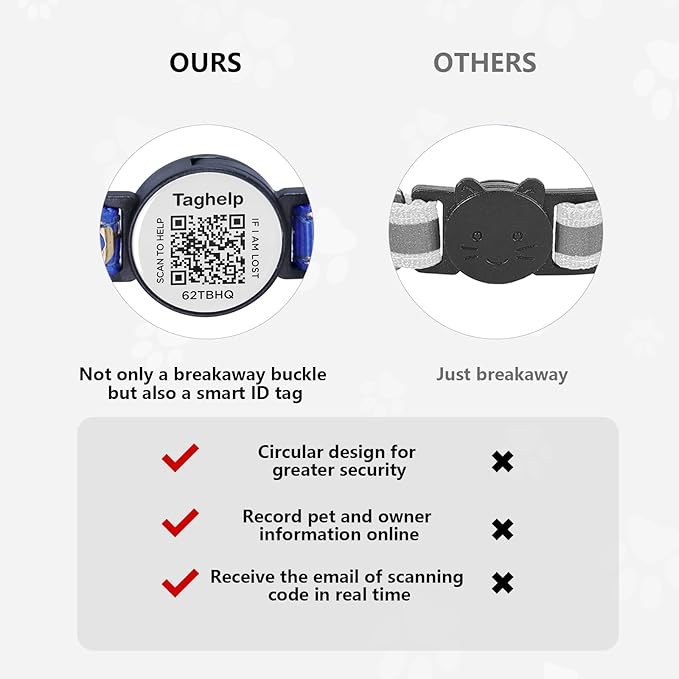 Breakaway Cat Collars with Bell Moons Stars Cute Kitty Adjustable Safe Kitten Collars with Pendant Glow in The Dark,Airtag Cat Collar, Air tag Safety Buckle (Purple)