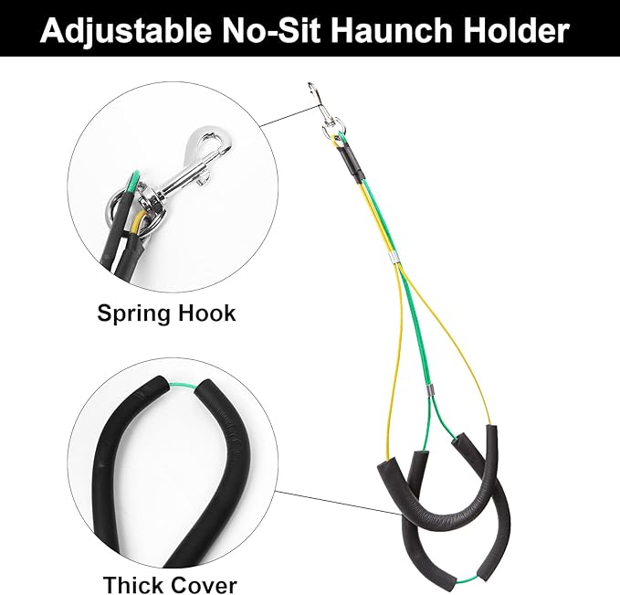 Adjustable Dog Grooming Arm with Clamp,2 No Sit Haunch Holder&Loop Noose,Adjustable Height,Foldable Dog Grooming Table Arm for Small Dogs&Puppies,Arm for Grooming Tables,Pet Grooming Stand