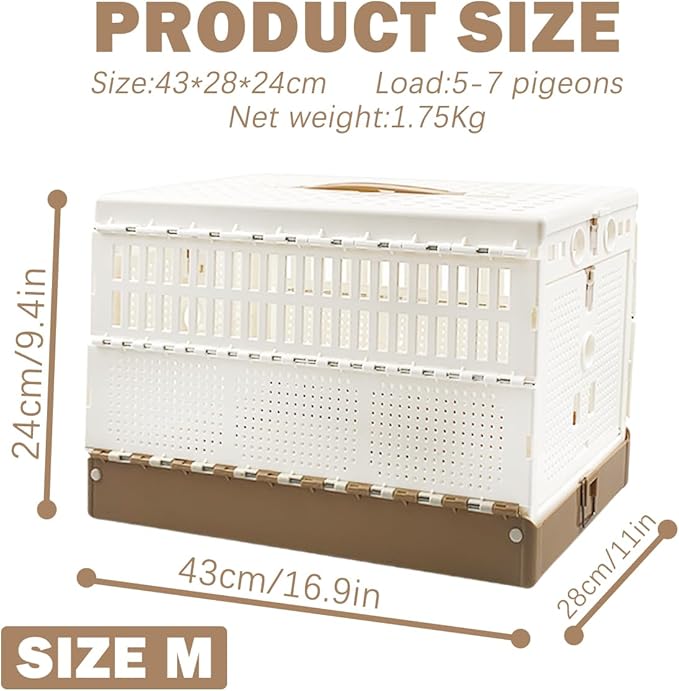 Collapsible Bird Cage Plastic Bird Cage Portable Birds Cages Outdoor Small Birds Cages Suitable for Pigeons Parrots fledglings The Best Choice for Birds to Play and Race Training