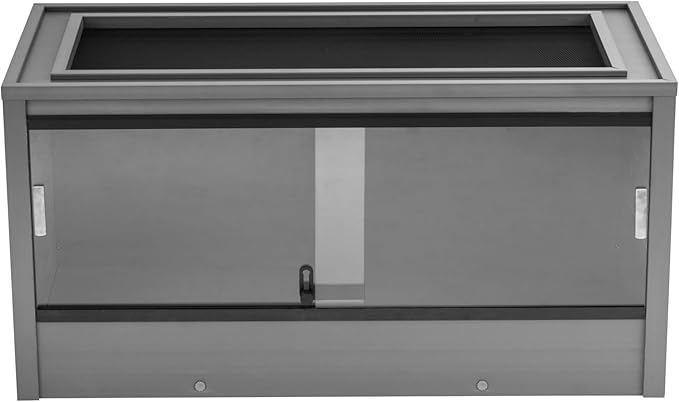 New Age Pet ECOFLEX Two Medium Reptile Enclosures with Matching Stacker Combo Set in Grey