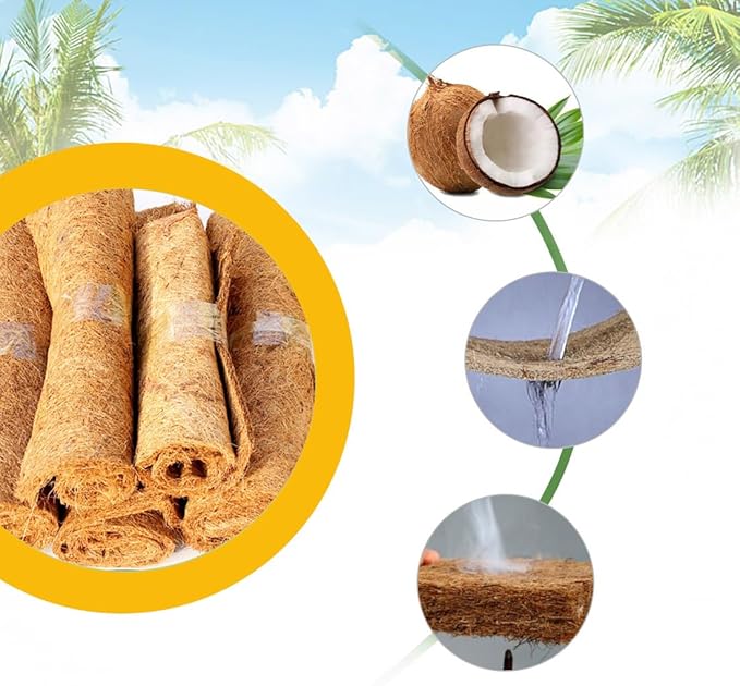 PINVNBY 2 Pcs Reptile Carpet Coconut Fiber Mat,Lizard Terrarium Substrate Liner Gecko Tank Flooring Bearded Dragon Tank Accessories Bedding for Snakes Chameleons Tortoises