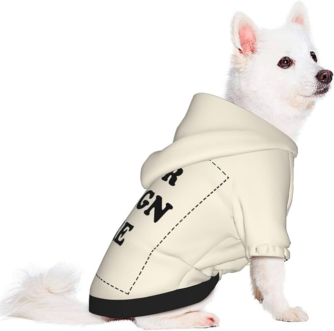 Dog Clothes, Custom Dog Hooded Sweatshirt, Personalized Pet Costume Robe Shirt with Text/Image/Club Name/Pet Shop Logo for Small Medium Large Dogs and Cats, CreamYellow, L