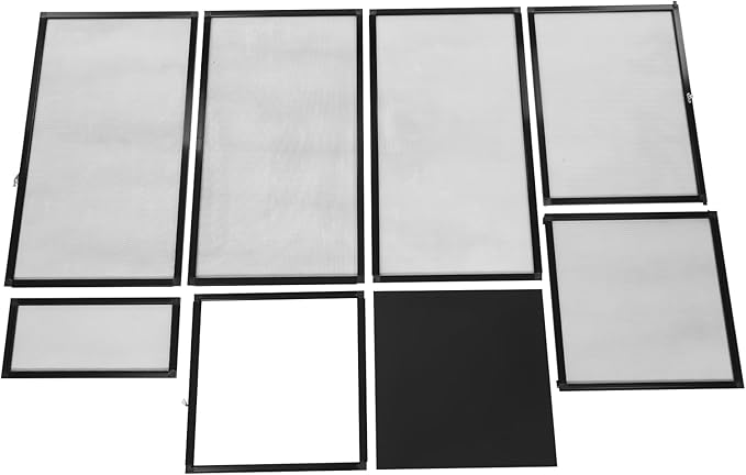 Reptile Terrarium Cage 17.7"x17.7"x31.5", 360° Panoramic Foldable Reptile Terrarium Kit, Aluminum Alloy Mesh Cage Micro Pet Feeding Net Box for Chameleons, Lizards, Snakes, Spiders