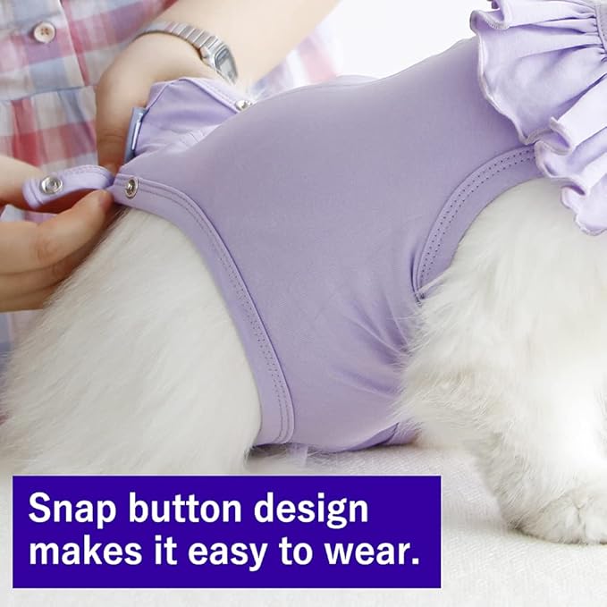 Cat Recovery Suit for Abdominal Wounds and Skin Diseases, Breathable Surgical Recovery Shirt After Surgery Wear Anti Licking Wounds,E-Collar Alternative for Cats Pet Kitten(RSC01-blue-l)