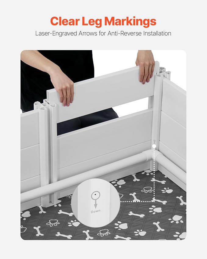 VEVOR Dog Whelping Box, 73x38x19.7 in, Plastic Dog Whelping Pen with Adjustable Height Door, Puppy Playpen with Waterproof Pee Pad, Easy to Clean, Durable Indoor Pet Birth Kit for Medium Sized Dogs