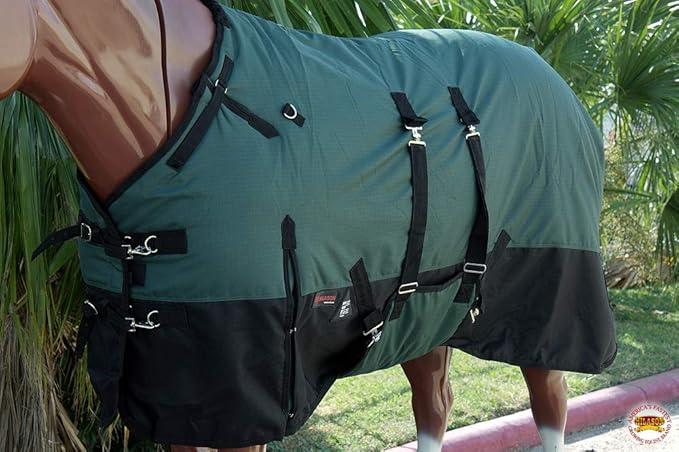 HILASON 1200D Winter Waterproof Poly Horse Blanket Belly Wrap | Turnout Blankets for Horses
