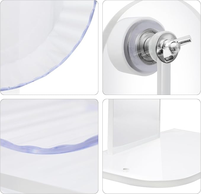 Silent Hamster Wheels - Syrian Hamster Wheel, Hamster Wheel Car, 10.2 Inch Hamster Wheel, Fully Transparent, Height Adjustable, Quiet Wheels for Various Small Animals (Large)