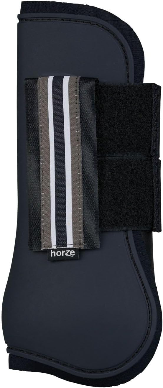HORZE Adepto Open Front Tendon Boots | Durable Shell with Neoprene Lining - Dark Navy - Cob
