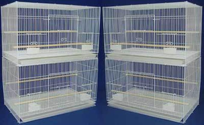 Mcage Lot of Breeding Bird Flight Cages for Canary Parakeet Aviaries Budgies Lovebird Finch (Large 30" White)