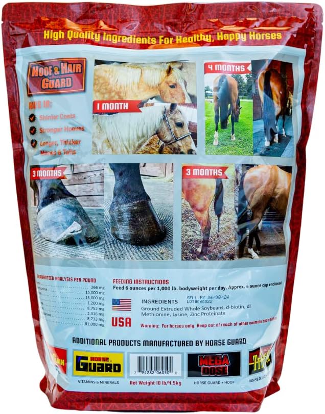 Hoof & Hair Guard 10 lb, Equine Hoof Strengthening & Coat Conditioning Supplement