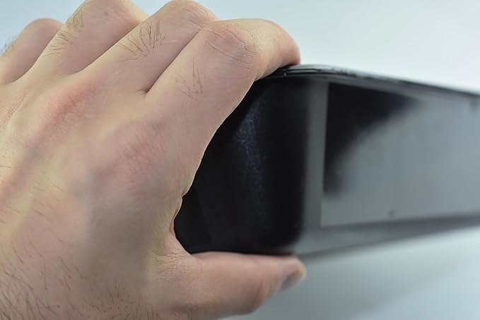 OMEM Reptile Drinking Tray - Large Water Dish Plastics Plate for Turtles, Small Reptiles, Ball Pythons, Lizards, and Snake Cages Bowl (L=35.4 x 5.3 x 26.3cm, Black)