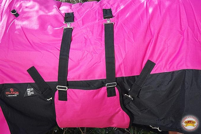 HILASON 1200D Winter Waterproof Poly Horse Blanket Belly Wrap | Turnout Blankets for Horses