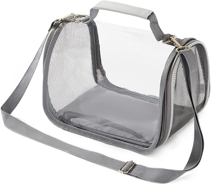 Portable Small Pet Carrier Bag – Travel Bird Cage for Parrots, Parakeets, Cockatiels, Hamsters, Lizard and Vet Visit with Shoulder Straps & Side Access (Excludes tray and stand, Green, 10.2*7.5*7.6in)
