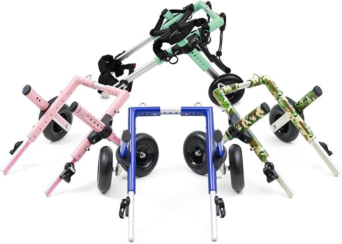 Walkin' Wheels Lightweight – for Small Cats 2 to 20 Pounds – Veterinarian Approved – Cat Wheelchair for Back Legs, for Cats 11-20 lbs, 7-8 inches Leg Height – Seafoam