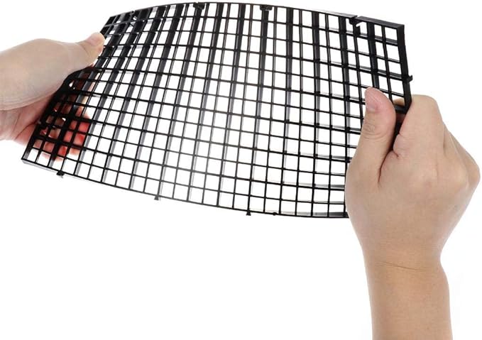 6 Pcs Aquarium Fish Tank Divider Plastic Egg Crate Aquarium Filter Bottom Tray Grid Isolation Board Partition Net Pane Separator for Mixed Breeding Light Diffuser,8 Pcs Sucker Clips Suction Cups,Black
