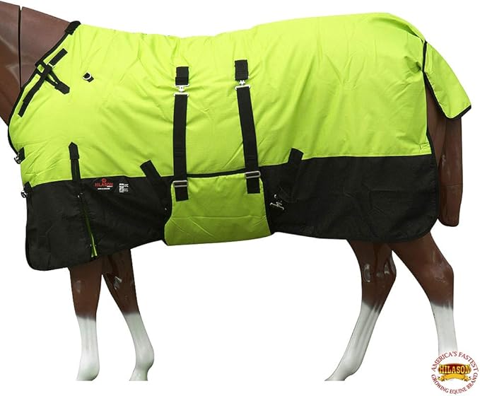 HILASON 1200D Winter Waterproof Poly Horse Blanket Belly Wrap | Turnout Blankets for Horses