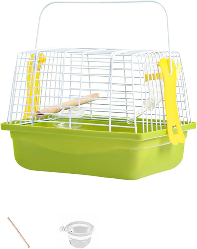 Travel Bird Cage,Small Bird Carrier Cage,Compact Outdoor Birds House,with Carrying Handle and Rust Coating for Pet Parrots and Small Animals