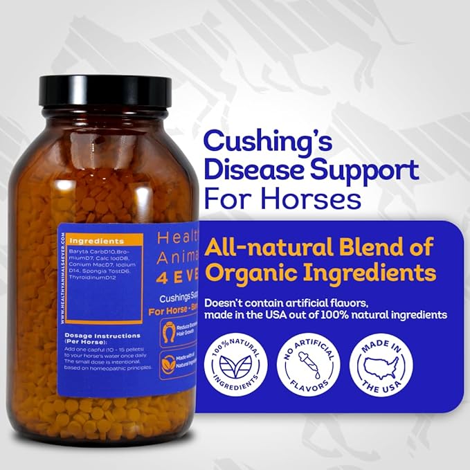 HA4E - Horse Digestive Support for Cushing’s Disease - Preventative Care - Highly Effective, Natural Homeopathic Supplement - Tablets, Barn Size (Extra Large)