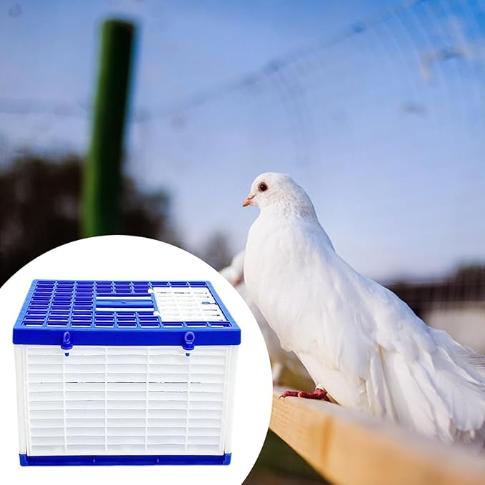 Foldable Pigeon Cage Nest Box Accessories Lightweight Training Competition Bird Travel Carrier Cage for Outdoor Indoor Garage, L