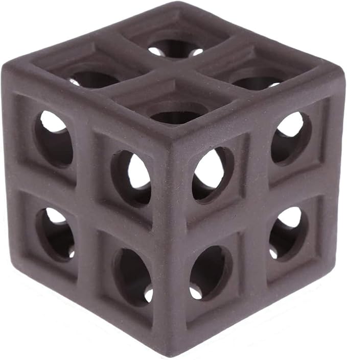 XMHF Aquarium Ceramic Small Fish Shrimp Crayfish Breeding Habitat Shelter Brown XM140