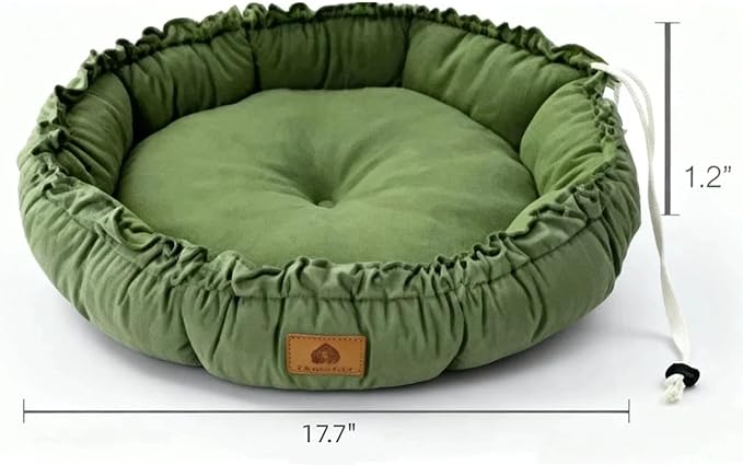 AYONS Pet Pad for Cats & Small Dogs - Deep Gray & Dark Green, S/M/L Sizes, Soft Comfortable Sleeping Cushion, Non-Slip Bottom Rest Bed, Washable Indoor Cuddle Mat