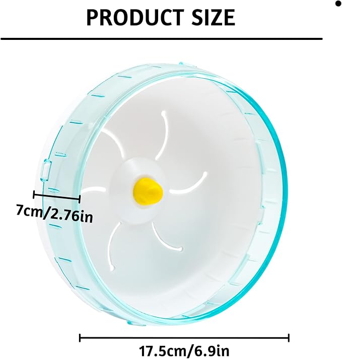 6.9 Inch Silent Hamster Exercise Wheel, Mount on Cage, for Dwarf Hamster, Pet Mouse