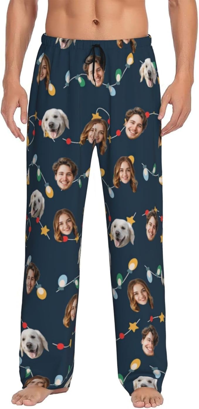 Personalized Pajama Pants For Men Women Custom Pajama Pants With Face Custom Face Pajamas Funny Customized Gifts