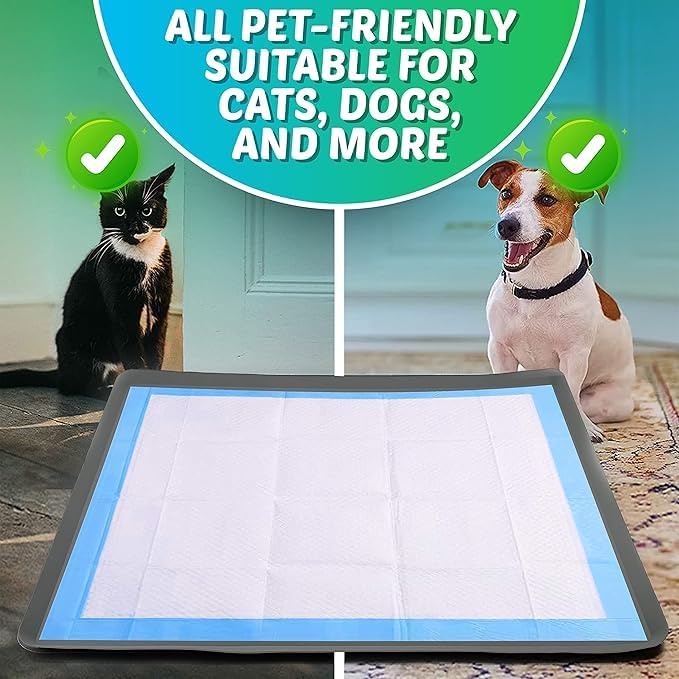 TidyFriend Dog Pad Holder Tray for 30 x 36 Inches Training Pads, Silicon Wee Wee Pad Holder, No Spill Pee Pad Holder for Dogs - Easy to Clean and Store Perfect for Dog Potty Tray (Grey)