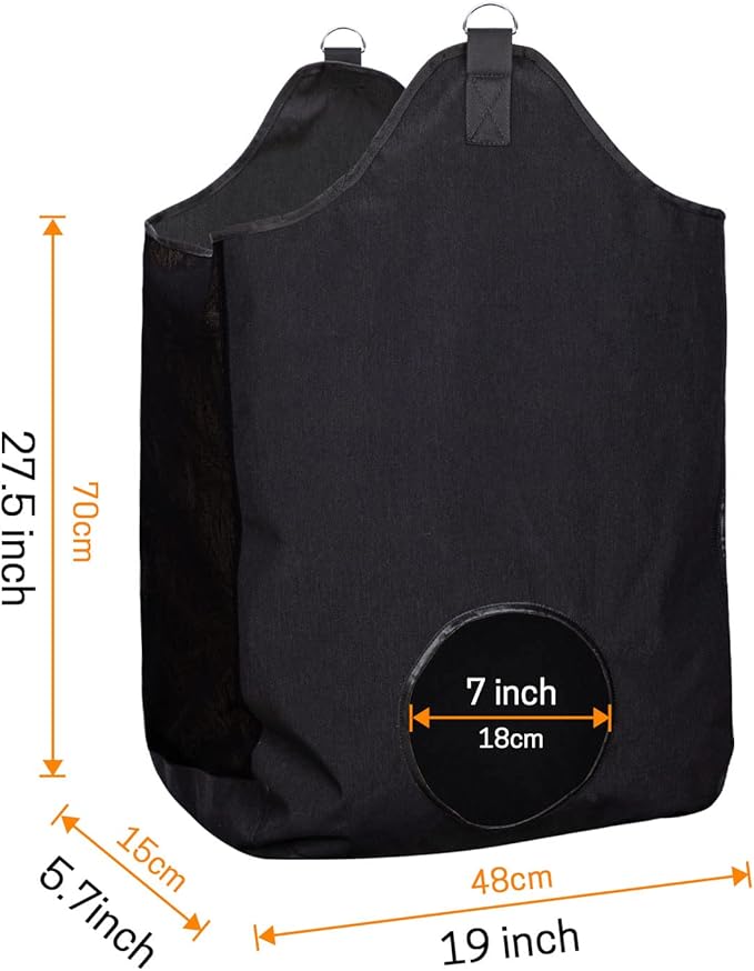 Hay Bags for Horse, Large Capacity Feeding Bag, Hay Nets for Sheep, Goats, Open Feed Hole Hay Feeder for Slow Feeding