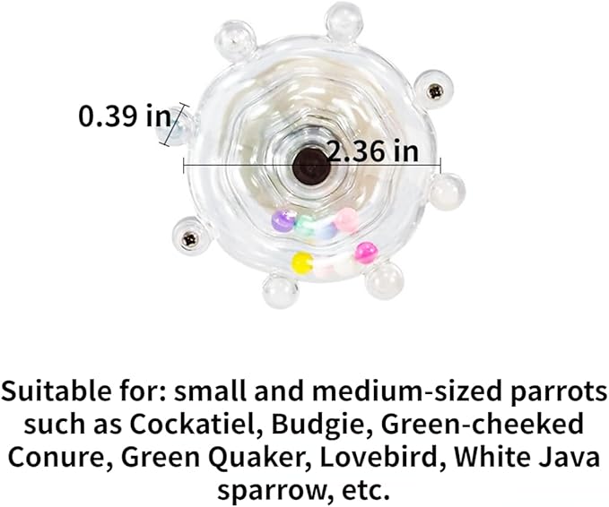 Parrot Spinner Toy, Funny Parakeet Toy Interactive Parrot Toy Bird Toy Spinning Rattle Cockatiel Toys Bird Cage Accessories for Entertainment Chewing Exercise (Purple)